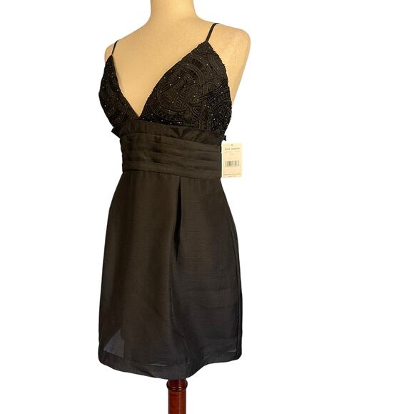 Free People “We Go Together” Black Beaded Lace Mini Party Dress Size: 12 NWT - Picture 7 of 9